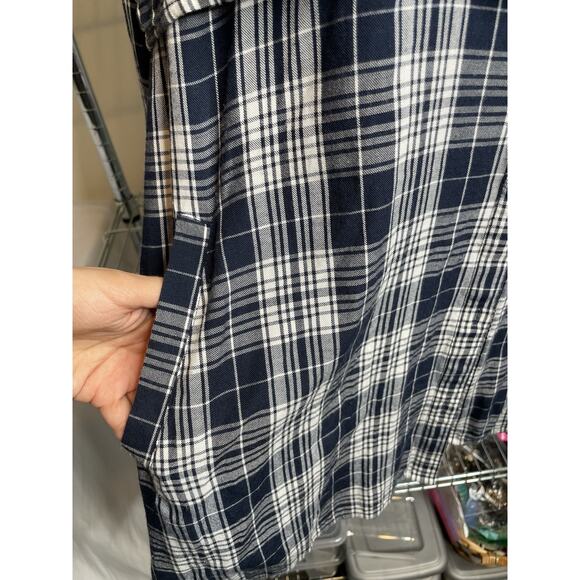 LL‎ Bean Signature Women's Plaid Layered Button Up Shirt Size 16 Preppy Classic - Picture 7 of 12